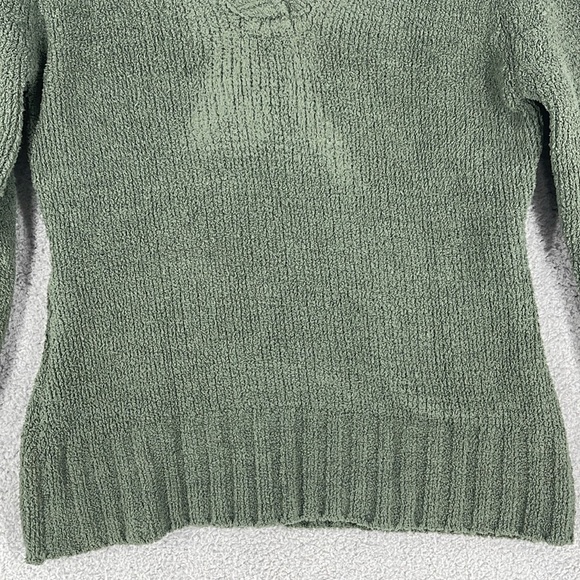 Wooby green v-neck long sleeve knit sweater women’s size small stretch material - Picture 4 of 11